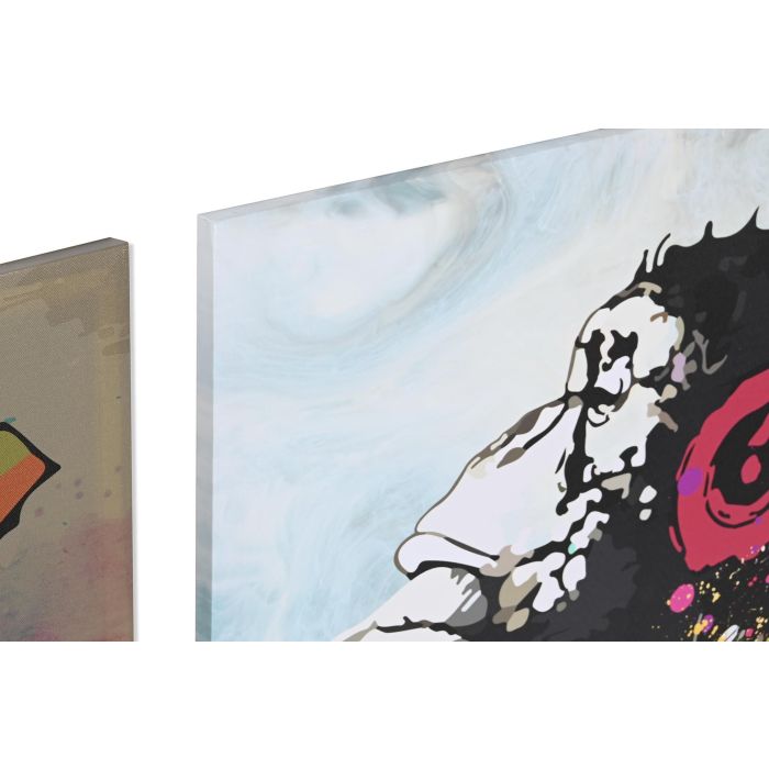 DKD Home Decor Cuadro Multicolor Lienzo MDF 70 x 50 x 1.8 cm (4 Unidades) 1