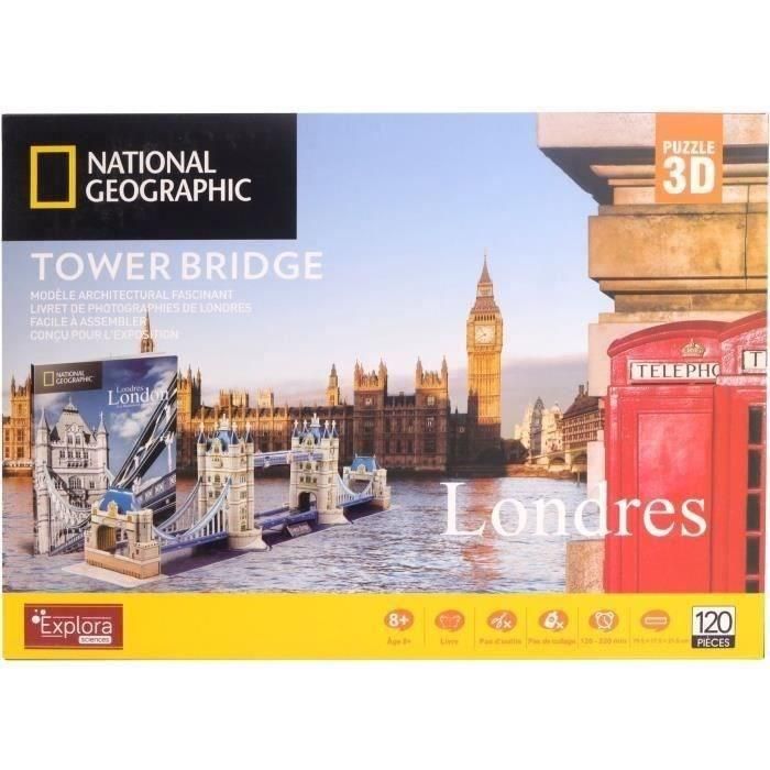 Explora EXP3301045402017 Puzzle 3D Tower Bridge - Juego de Construcción - 120 Piezas - Para Niños +8 Años 3