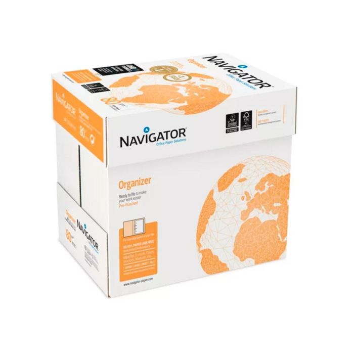 Papel Fotocopiadora Navigator Din A4 80 gramos 2 Taladros Papel Multiuso Ink-Jet Y Laser Paquete De 500 Hojas 3