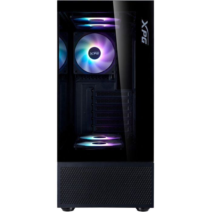 XPG Invader X Mini Midi Tower PC Caja Negro ATX 5 Ventiladores ARGB Ventana Lateral Compacta con Vista Panorámica 10