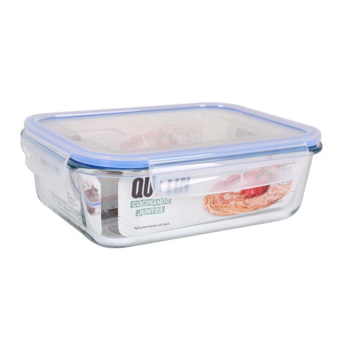 Quttin Fiambrera Rectangular Hermética 1.5L 23x17.5x7.6 cm (6 Unidades) 4