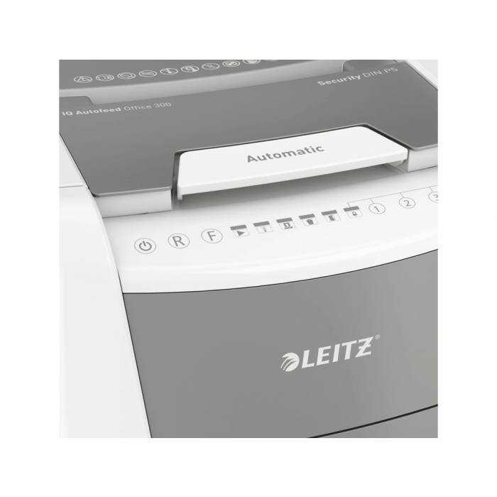 Leitz IQ Auto+ Office 300 P5 Destructora de Papel Automática para Oficina, 300 Hojas, Nivel de Seguridad P5, Blanca 6 Leitz IQ Auto+ Office 300 P5 Destructora de Papel Automática para Oficina, 300 Hojas, Nivel de Seguridad P5, Blanca 6