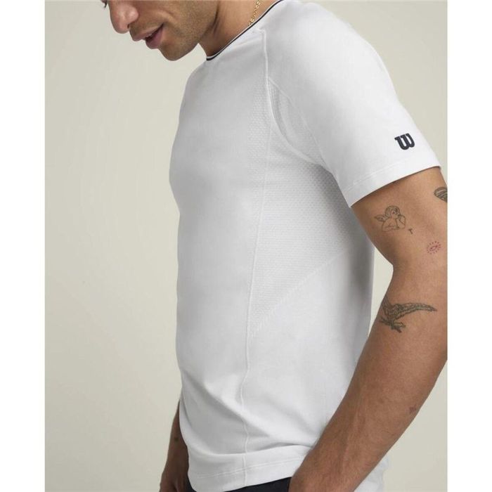 Camiseta de Manga Corta Hombre Wilson Wilson Team Seamless Crew Blanco Pádel 13-14 Años 1