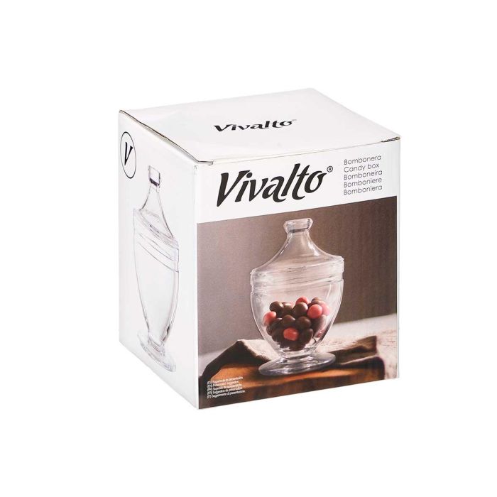 Bombonera Tapa Vidrio Peq Vivalto 12X19CM (12 Unidades) 1 Bombonera Tapa Vidrio Peq Vivalto 12X19CM (12 Unidades) 1