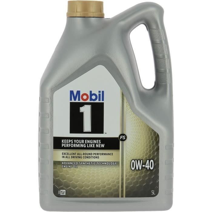 Bidón de aceite de motor - MOBIL1 - 0W-40 FS - 5 L - 4 estaciones