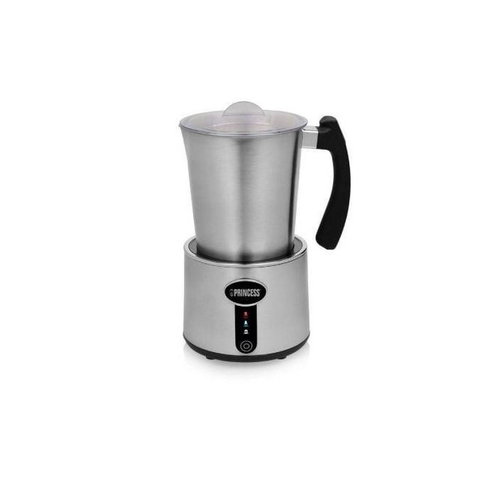 Princess 243005 Espumador de Leche 650W para Capuchinos | Espuma Fría, Caliente y Calentar | Acero Inoxidable 230/500ml