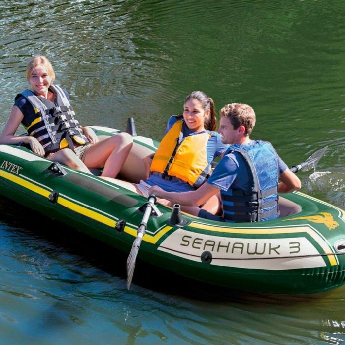 Barca Hinchable Intex Seahawk 3 Verde 295 x 43 x 137 cm 4 Barca Hinchable Intex Seahawk 3 Verde 295 x 43 x 137 cm 4