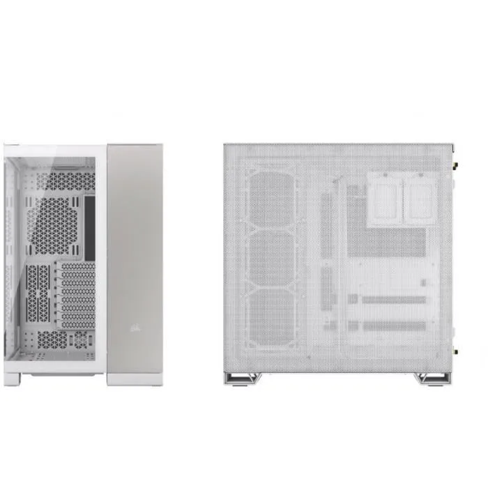 Corsair CC-9011285-WW Caja de PC de Torre Media 6500X Aluminio Blanco/Gris Satinado 2