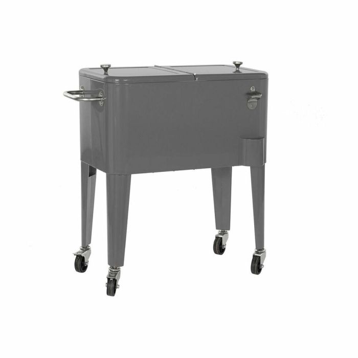 Nevera DKD Home Decor Con ruedas Gris Gris oscuro Acero Polipropileno 56 L 74 x 43 x 80 cm (74 x 43 x 80 cm) 0 Nevera DKD Home Decor Con ruedas Gris Gris oscuro Acero Polipropileno 56 L 74 x 43 x 80 cm (74 x 43 x 80 cm) 0
