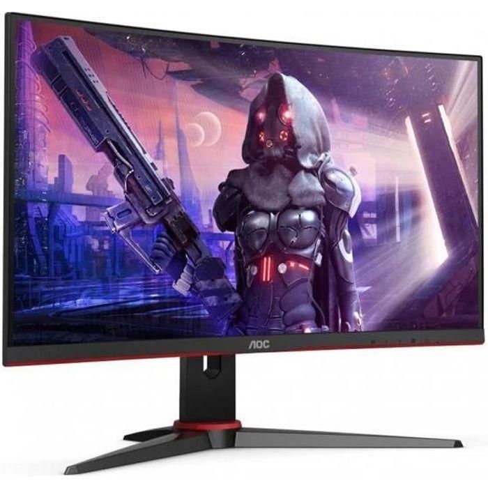 Monitor Gaming Curvo AOC C24G2AE 23.6"/ Full HD/ 1ms/ 165Hz/ VA/ Multimedia/ Negro