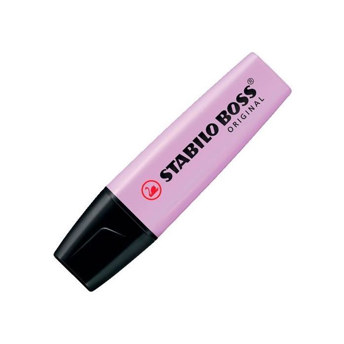 Stabilo Marcador Fluorescente Boss Original Violeta Pastel (10 Unidades) Tinta base agua, Tecnología antisecado 4h (10 Unidades)