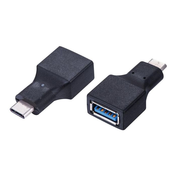 VALUE 12.99.9030 Adaptador USB 3.2 Gen1 Tipo C a Tipo A, Macho a Hembra, Negro, 5 Gbit/s, Plug and Play 3