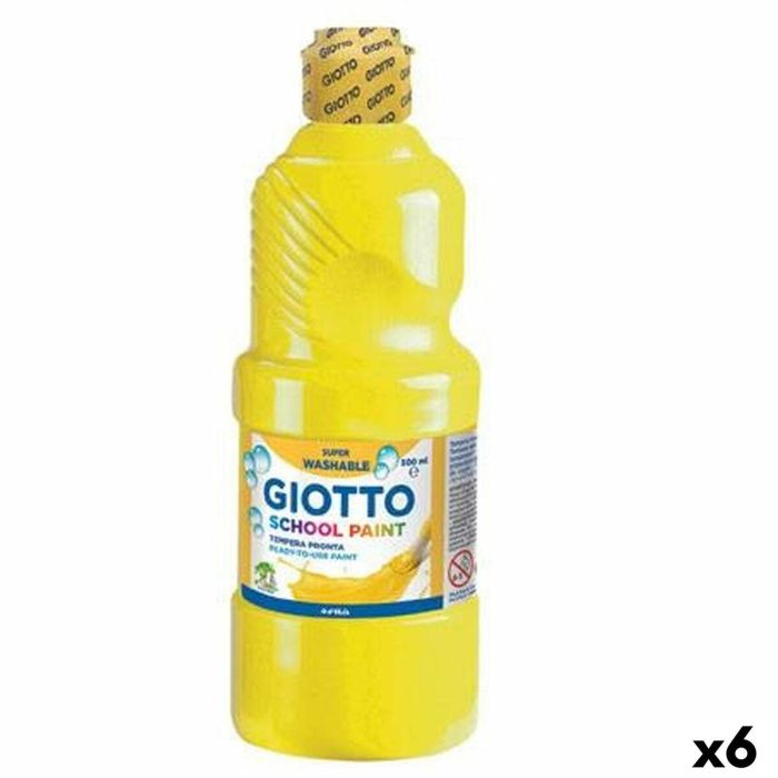 Témpera Giotto School Amarillo 500 ml Lavable (6 Unidades) Témpera Giotto School Amarillo 500 ml Lavable (6 Unidades)