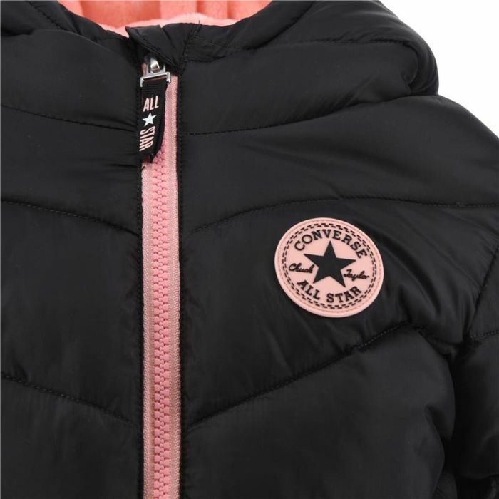Chaqueta Infantil Converse Solid Mdwt Puffer Negro 3 Chaqueta Infantil Converse Solid Mdwt Puffer Negro 3