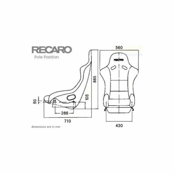 Recaro REC070.77.0184A Asiento Baquet TUV Pole Position Velour Negro Piloto y Copiloto con Estructura de Fibra de Vidrio 1 Recaro REC070.77.0184A Asiento Baquet TUV Pole Position Velour Negro Piloto y Copiloto con Estructura de Fibra de Vidrio 1