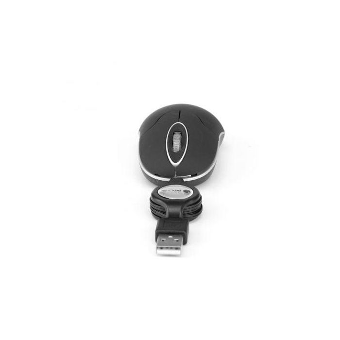 NGS SIN Ratón Óptico USB con Cable, 1000 DPI, 3 Botones, Retráctil, Negro 3 NGS SIN Ratón Óptico USB con Cable, 1000 DPI, 3 Botones, Retráctil, Negro 3