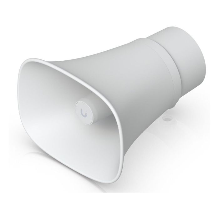 Ubiquiti (UI) UP-AI-Horn-Speaker-W Altavoz IP66 para Exterior de 1 vía, Alimentación PoE, 120 dB, Montaje en Pared, Blanco