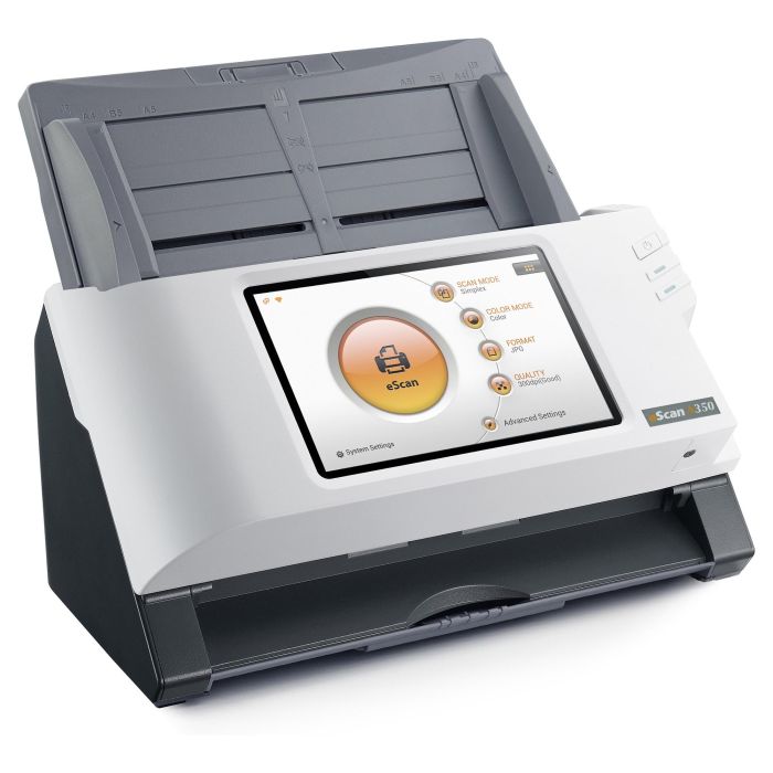 Plustek Escaner A350 Essential, 600x600 DPI, Escaner a Color, Escaneo Dúplex, Negro/Blanco, Pantalla LED 7" 2