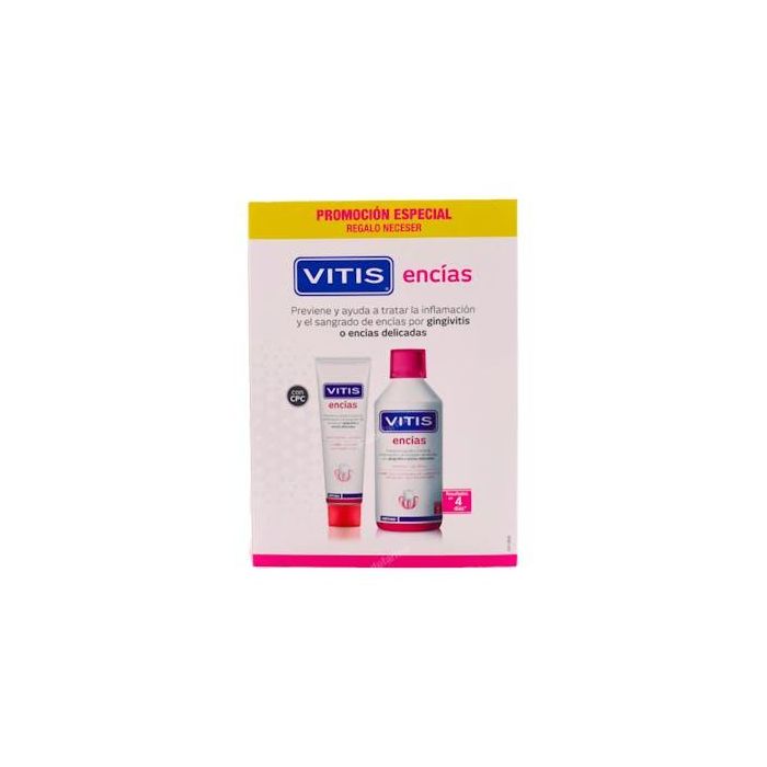 VITIS Pasta Dental Anticar y Colutorio - Pack 100 ml Pasta + 30 ml Colutorio
