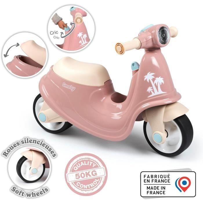 Smoby - Porta patinete rosa - Caja de juguetes - Ruedas silenciosas A partir de 2 años 1 Smoby - Porta patinete rosa - Caja de juguetes - Ruedas silenciosas A partir de 2 años 1