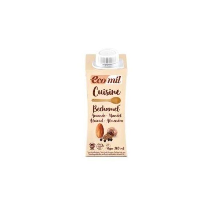Ecomil Cuisine Bechamel de Almendras para Cocina Bio 200ml - Alternativa Vegana a Nata o Crema de Soja
