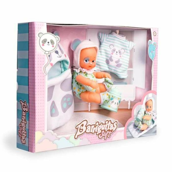 Famosa Barriguitas Soft Trousseau Muñeco Osito Panda con Pijama, Saco de Dormir y Biberón para 2-6 años 2 Famosa Barriguitas Soft Trousseau Muñeco Osito Panda con Pijama, Saco de Dormir y Biberón para 2-6 años 2