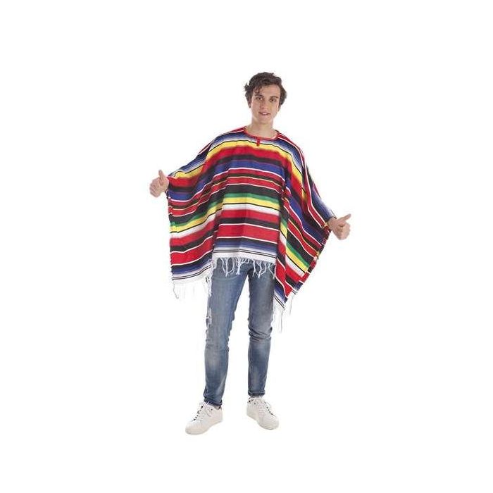 Disfraz adulto poncho mexicano monterrey talla l