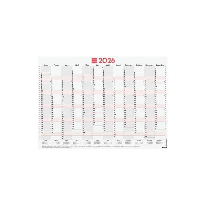 Calendari (2026) Catalan Finocam Poster Planificador Anual Mixt 680X485