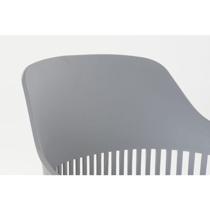 DKD Home Decor Silla Scandi Gris Claro de PP y Metal Acabado Mate Largo 53cm Alto 81cm Ancho 56cm Altura Asiento 44cm Desmontable 2
