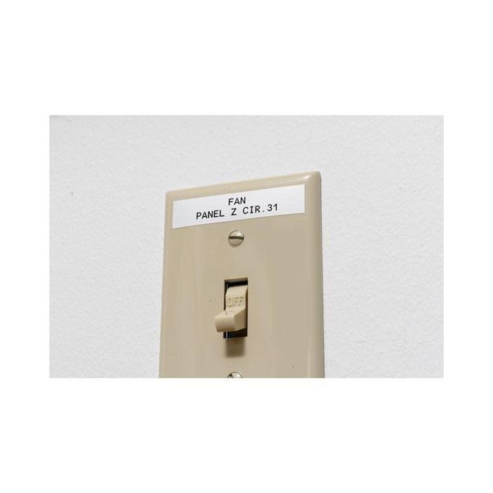 Brady Black on White Vinyl tape for BMP21-PLUS; BMP21-LAB; BMP21; IDPAL; LABPAL 9.53 mm X 6.40 m 2