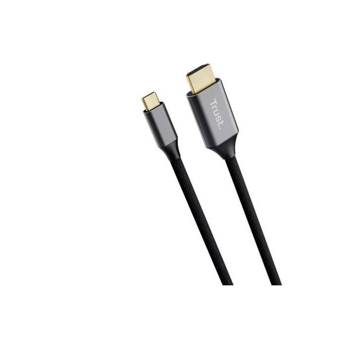 Cable Conversor HDMI 4K Trust CALYX/ USB Tipo-C Macho - HDMI Macho/ 2m/ Gris 0 Cable Conversor HDMI 4K Trust CALYX/ USB Tipo-C Macho - HDMI Macho/ 2m/ Gris 0