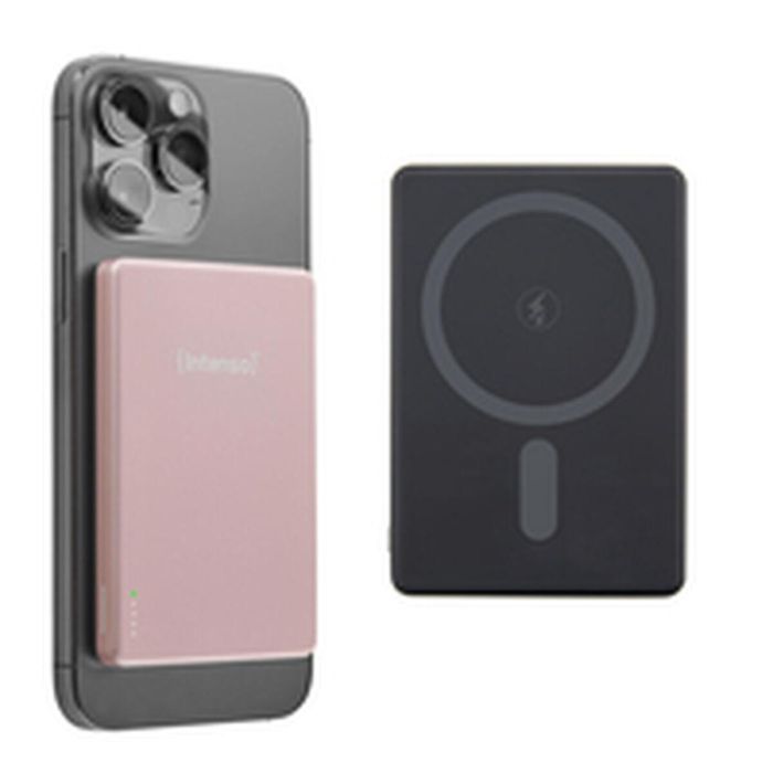 Intenso MW5000 Powerbank MagSafe Magnético Rosado 5000mAh Carga Inalámbrica USB-C para iPhone 9 Intenso MW5000 Powerbank MagSafe Magnético Rosado 5000mAh Carga Inalámbrica USB-C para iPhone 9
