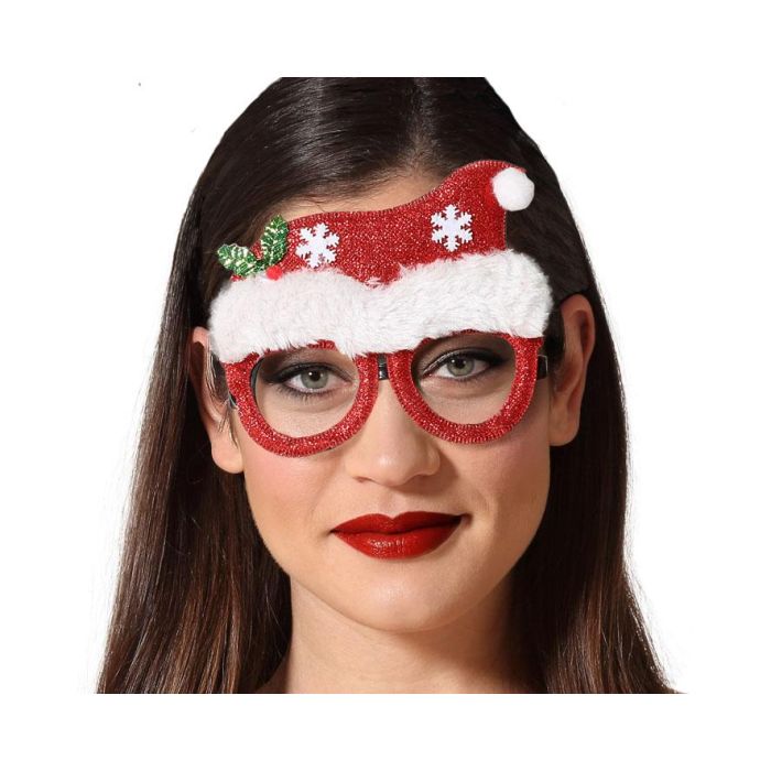 Gafas Navidad Mamá Noel Rojo Mujer Adulto