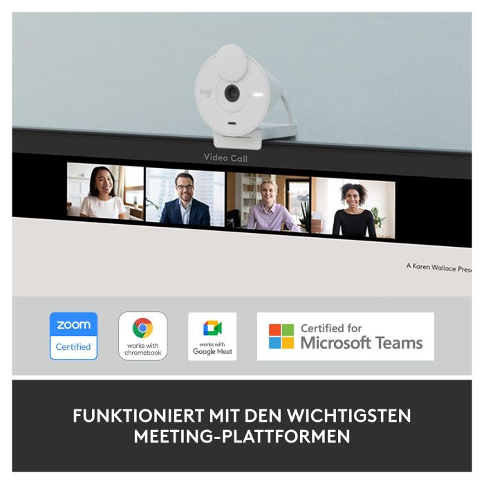 Logitech Brio 300 Webcam Webcam 1080p Blanco Crudo