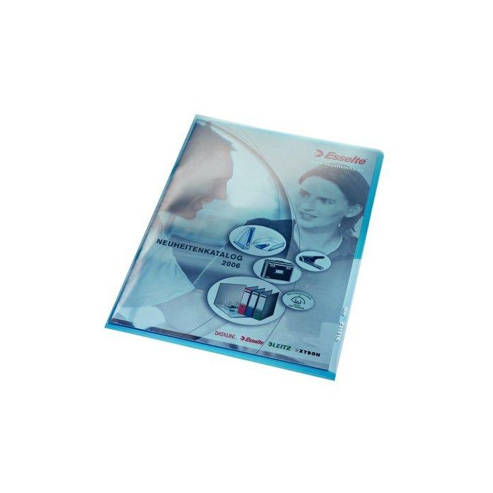 Dosier Angulo Recto Leitz Pvc 150Μ A4 Azul Paquete De 100