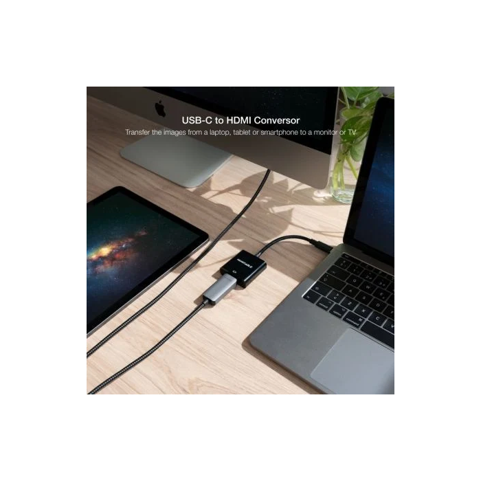 Adaptador USB-C a HDMI NANOCABLE 10.16.4102-BK Negro 4K Ultra HD 3