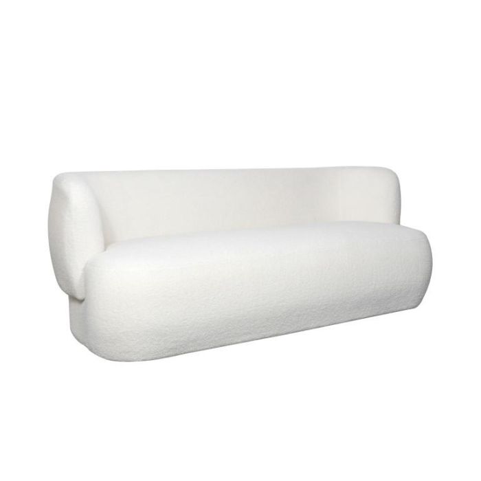 DKD Home Decor Sofá Moderno Poliéster Blanco 193x80x73 cm Altura Asiento 50 cm 1 DKD Home Decor Sofá Moderno Poliéster Blanco 193x80x73 cm Altura Asiento 50 cm 1