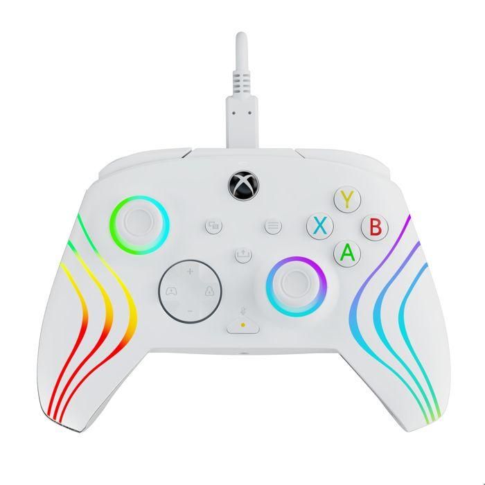 PDP PER0708056070250 Gamepad Afterglow Wave Con Cable Blanco Compatible con PC y Xbox 1