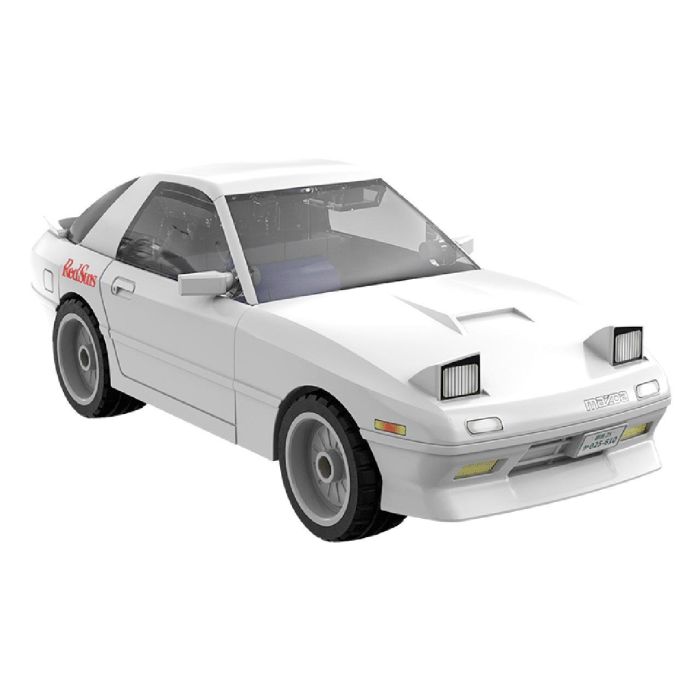 DEQUBE Mazda RX-7 FC Blanco 66 Pcs C55016W – Coche de juguete de construcción manual con licencia Initial D y Toyota para +8 años 1