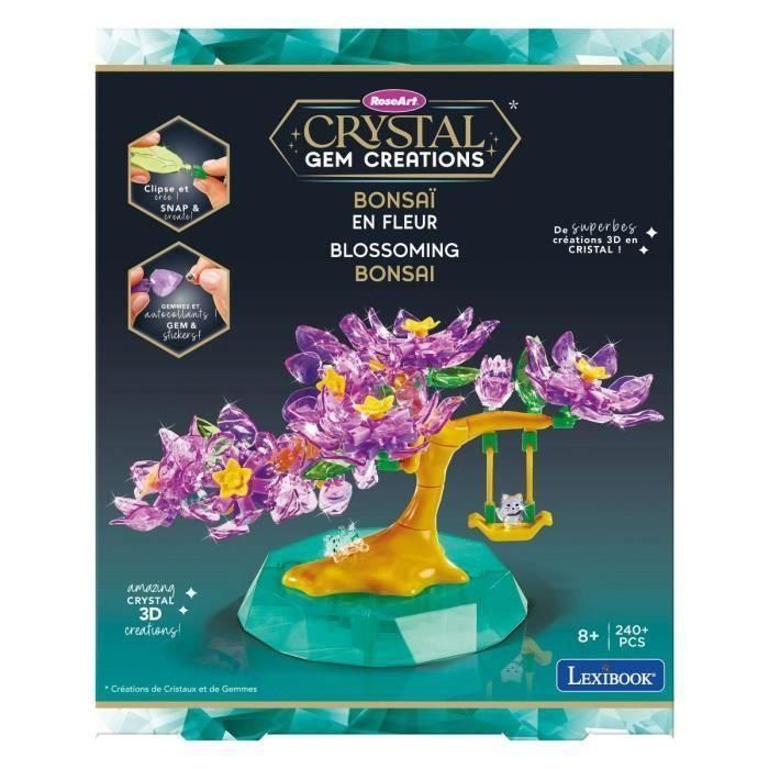 Lexibook LEX3380743114590 - Bonsái con gemas de cristal floreciendo 5