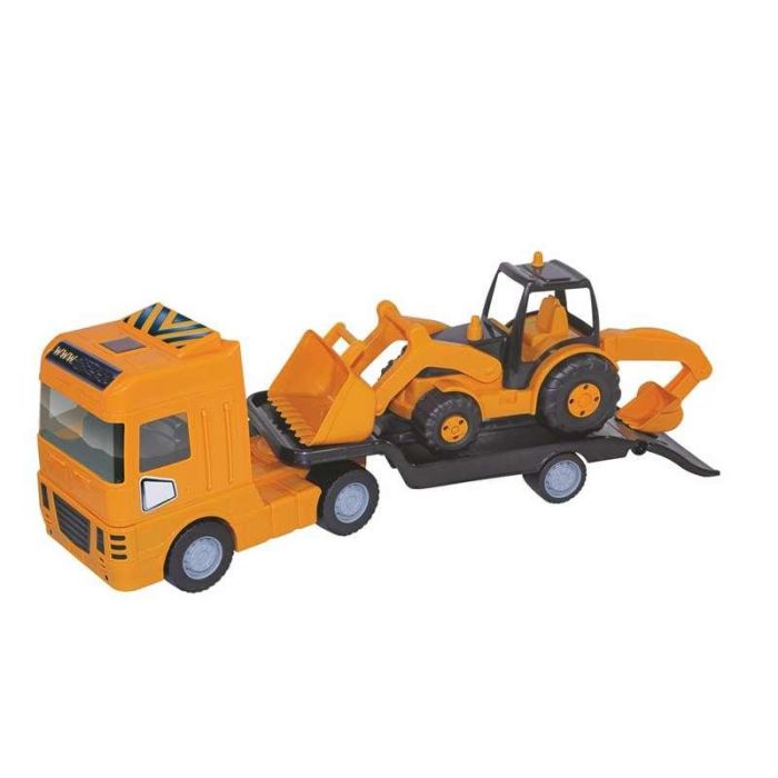 Trailer maxi con plataforma y tractor. 59 cm largo. 1 Trailer maxi con plataforma y tractor. 59 cm largo. 1