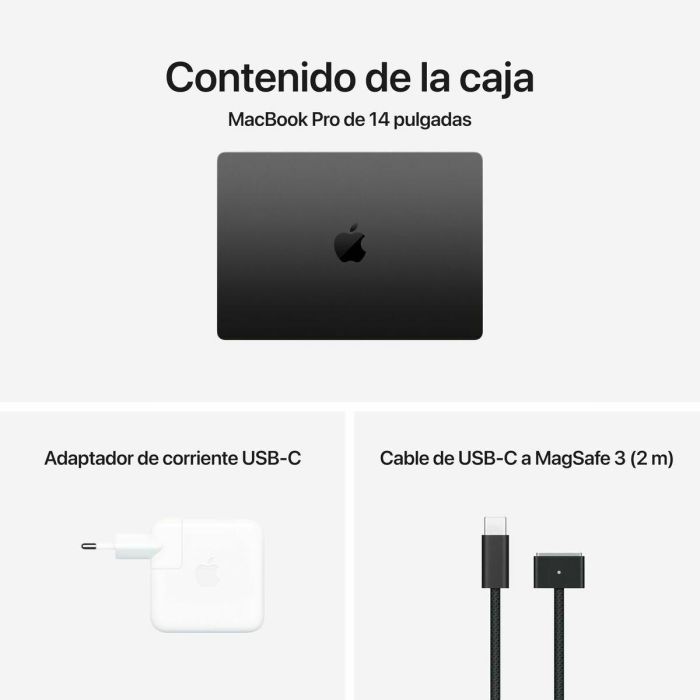 Apple MW2U3Y/A MacBook Pro 14.2" Liquid Retina XDR, Chip M4 10-Core CPU, 10-Core GPU, 16GB RAM, 512GB SSD, Negro Espacial 4 Apple MW2U3Y/A MacBook Pro 14.2" Liquid Retina XDR, Chip M4 10-Core CPU, 10-Core GPU, 16GB RAM, 512GB SSD, Negro Espacial 4