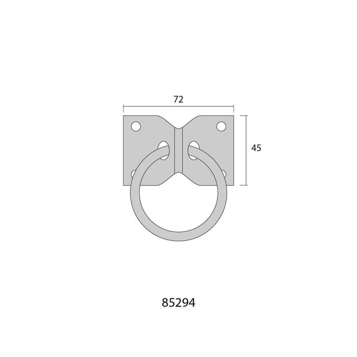 Edm Anillas Aparca Perros con Placa 70x45mm Negras Pack 2 Unidades 1 Edm Anillas Aparca Perros con Placa 70x45mm Negras Pack 2 Unidades 1