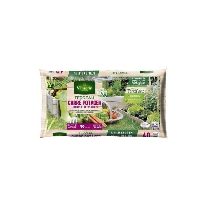 VILMORIN Terreau huerto cuadrado 40 L 1 VILMORIN Terreau huerto cuadrado 40 L 1