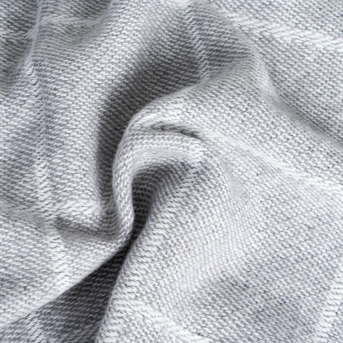 Colcha Cuadros Gris Perla Algodón 200 X 260 cm