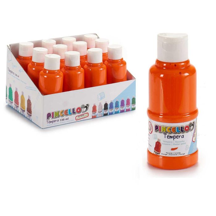 Pintura Tempera Naranja 120 ml Pincello - No tóxico (36 Unidades) Pintura Tempera Naranja 120 ml Pincello - No tóxico (36 Unidades)