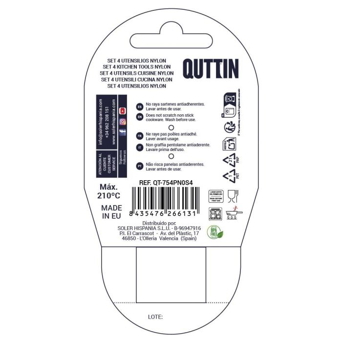 Set 4 Pcs Nylon Negras "Quttin" (6 Cajas) 3 Set 4 Pcs Nylon Negras "Quttin" (6 Cajas) 3