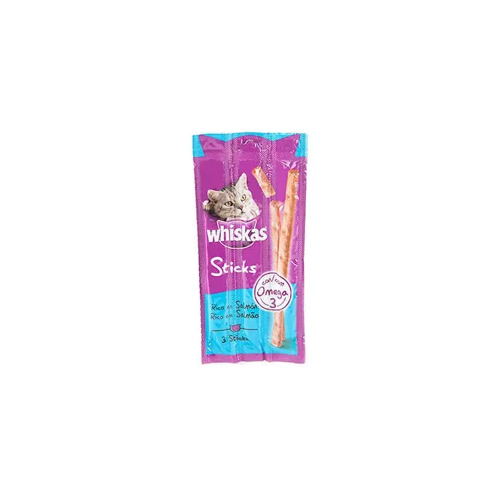 Whiskas Sticks Salmon Caja 28x18 gr