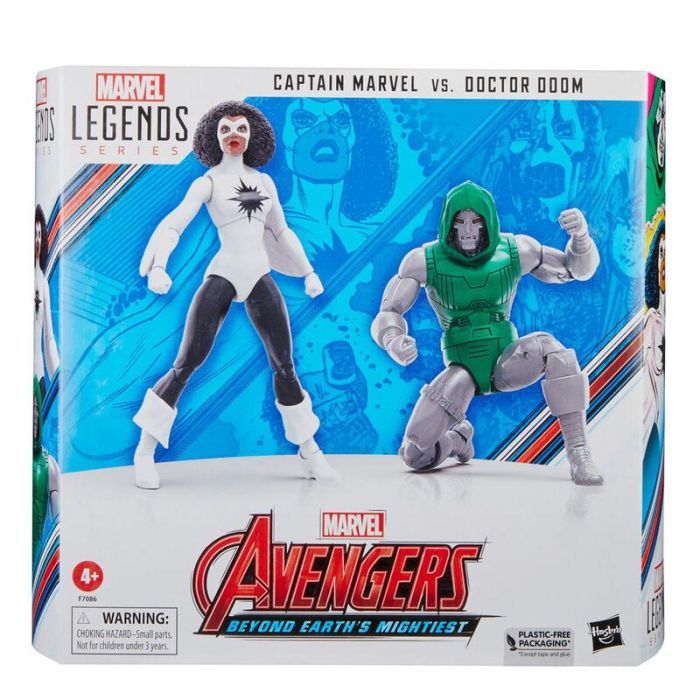 Hasbro Figura Captain Marvel vs Doctor Doom Avengers Marvel Beyond Earths Mightiest Los Vengadores 15cm articulada