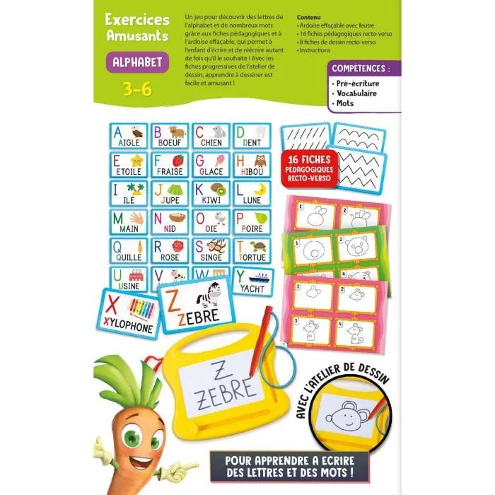 Lisciani Giochi LIS8008324110742 Mini Pizarra Mágica Carotina para el Aprendizaje del Alfabeto 3